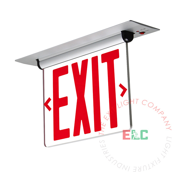 Exit Sign | RT Series NYC Approved Recessed Edge Lit Red