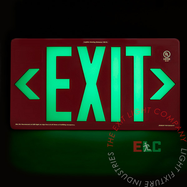Exit Sign | Photoluminescent | 100' View