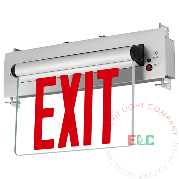 Exit Sign | RT Series Recessed Edge Lit Red