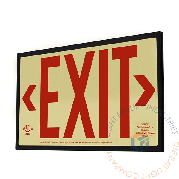 Exit Sign | Photoluminescent | Plastic | UL Listed [PA1]