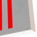 Exit Sign | Aluminum Red | Brushed Aluminum/White Housing | Battery Backup [EXAL-R]