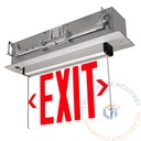 Exit Sign | SM Series Recessed Edge Lit Red [ELSM-R-RM]