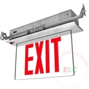 Exit Sign | Edge Lit Recessed Series Red LED [ELR-R]