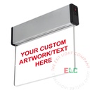 Exit Sign | Custom Wording | Edge Lit Aluminum Housing [ELSM-CU]
