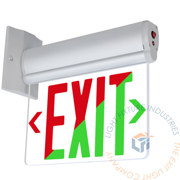 Exit Sign | RT Series Edge Lit Red or Green [ELRT-U]