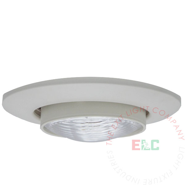 Emergency Light | Recessed 1 Head | White Housing [EL-RG6]