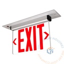 Exit Sign | SM Series Recessed Edge Lit Red [ELSM-R-RM]
