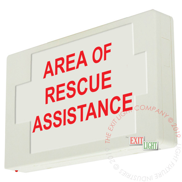 Exit Sign | Custom Wording | AREA OF RESCUE ASSISTANCE [EX-CU-AREA-OF-RESCUE-ASSISTANCE]