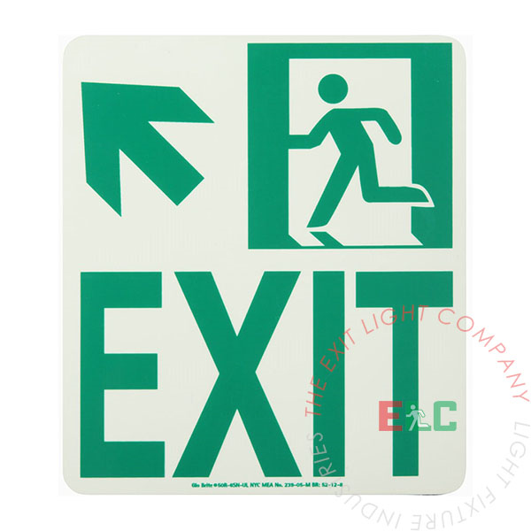 Exit Sign | Photoluminescent | Running Man | Wall Mounted [PWM]