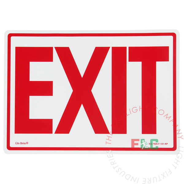 Exit Sign | Photoluminescent | Temporary [PE]