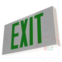 Exit Sign | Aluminum Green | Brushed Aluminum/White Housing | Battery Backup [EXAL-G]