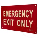 Marker | Photoluminescent | Aluminum | Emergency Exit Only [PTM-EMEX-AL]
