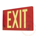 Exit Sign | Photoluminescent | Rigid Plastic | UL Listed [PA3]