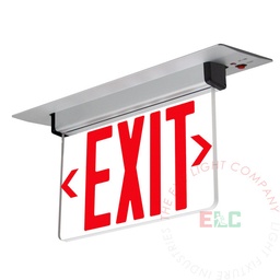 [ELSM-R-RM] Exit Sign | SM Series Recessed Edge Lit Red [ELSM-R-RM]