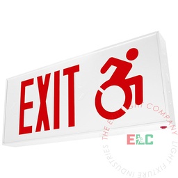 [EXCT-R] Exit Sign | Connecticut Approved Red | White Housing [EXCT-R]