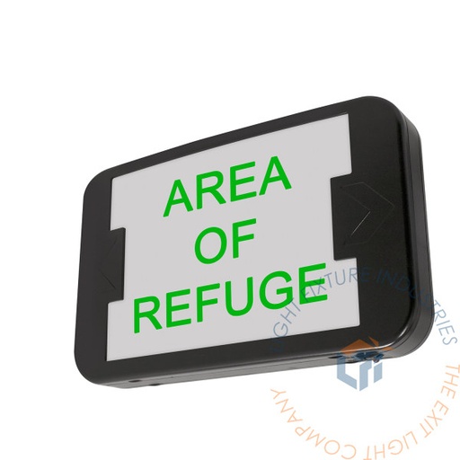 [EX-CU-AREA-OF-REFUGE-HC] Exit Sign | Custom Wording | AREA OF REFUGE HC [EX-CU-AREA-OF-REFUGE-HC]