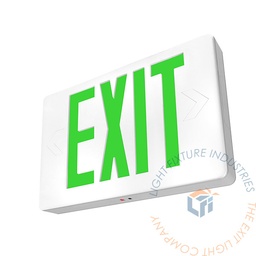 [LEDT-G-W-BB] Exit Sign | Thin Green | White Housing [LEDT-G]