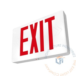 [LEDT-R-W-BB] Exit Sign | Thin Red | White Housing [LEDT-R]