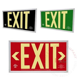[PA2] Exit Sign | Photoluminescent | Aluminum | UL Listed [PA2]