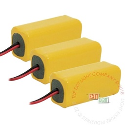 [B3A-48-3] Battery | AAA 4.8V 300mAh NiCad | Square | 3 Pack [B3A-48-3]