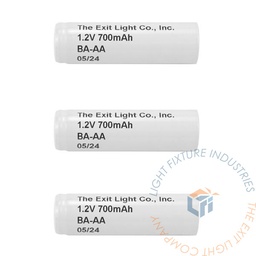 [BA-AA-3] Battery | AA 1.2V 700mAh NiCad | w/o lead | 3 Pack [BA-AA-3]