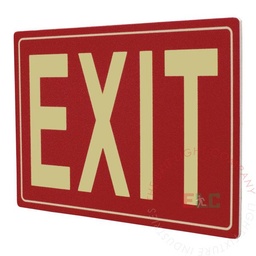 [PTM-EX-AL] Exit Sign | Photoluminescent | Aluminum [PTM-EX-AL]