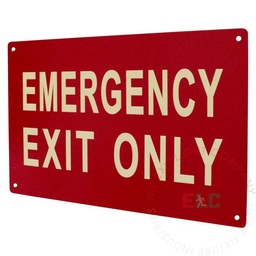 [PTM-EMEX-AL] Marker | Photoluminescent | Aluminum | Emergency Exit Only [PTM-EMEX-AL]