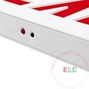 Exit Sign | Thin Red | White Housing