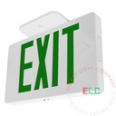 Exit Sign | Thin Green | White Housing