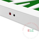 Exit Sign | Thin Green | White Housing