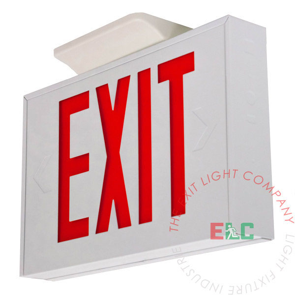 Exit Sign | Steel Red | White Housing