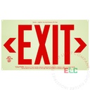 Exit Sign | Photoluminescent | NYC Approved Red