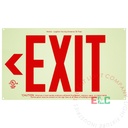 Exit Sign | Photoluminescent | NYC Approved Red