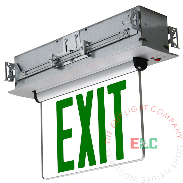 Exit Sign | RT Series Recessed Edge Lit Green