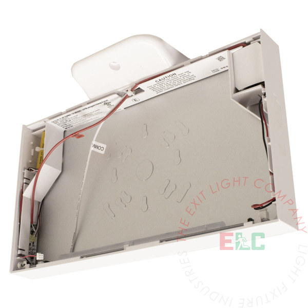 Exit Sign | Aluminum Red | Brushed Aluminum/White Housing | Battery Backup [EXAL-R]