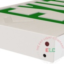Exit Sign | Aluminum Green | Brushed Aluminum/White Housing | Battery Backup [EXAL-G]