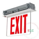 Exit Sign | SM Series NYC Approved Recessed Edge Lit Red [NYCELSM-R-RM]