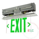 Combo | Recessed Edge Lit Green | Aluminum Housing [COMBOELR-G]