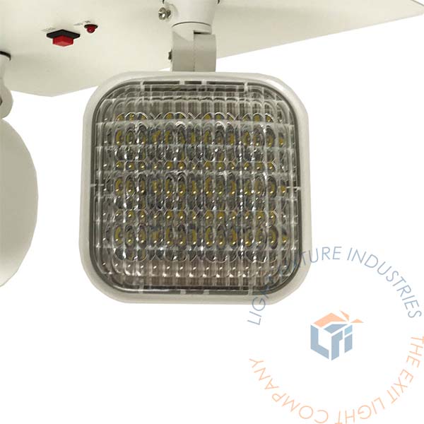 Emergency Light | Recessed 2 Head | White Housing [EL-R2HLED]