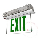 Exit Sign | Edge Lit Recessed Series Green LED [ELR-G]