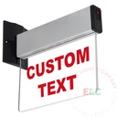 Exit Sign | Custom Wording | Edge Lit Aluminum Housing [ELSM-CU]