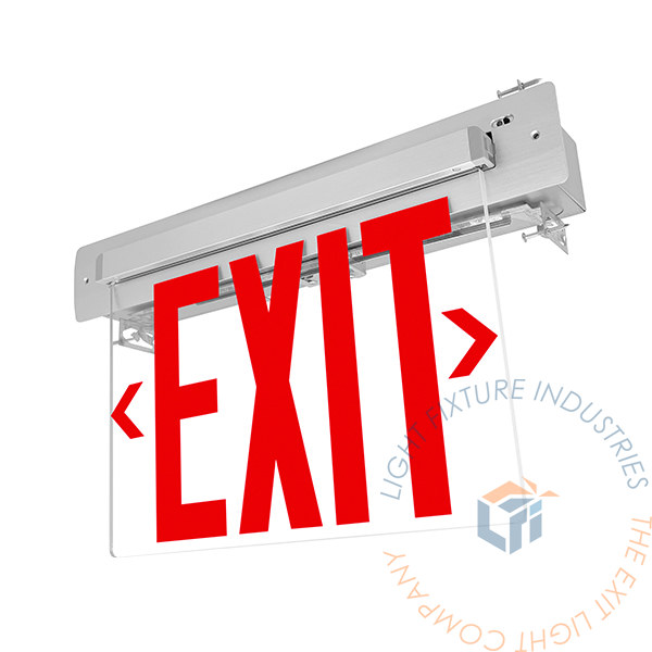 Exit Sign | SM Series NYC Approved Recessed Edge Lit Red [NYCELR-R]