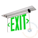 Exit Sign | SM Series Recessed Edge Lit Green [ELSM-G-RM]
