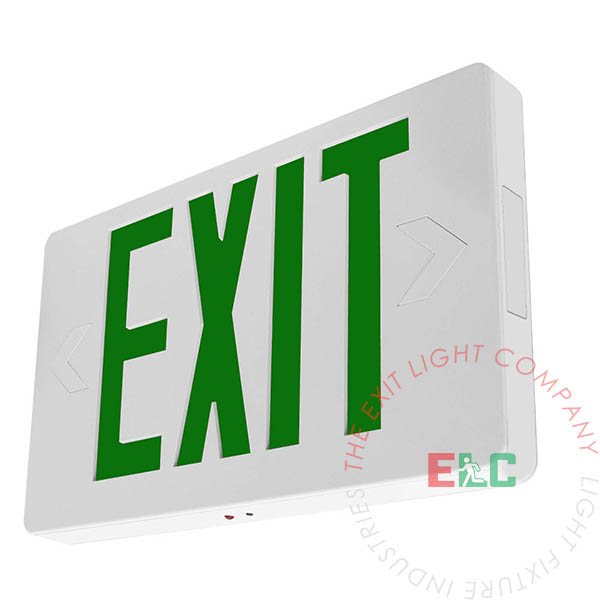 Exit Sign | Thin Green | White Housing [LEDT-G]