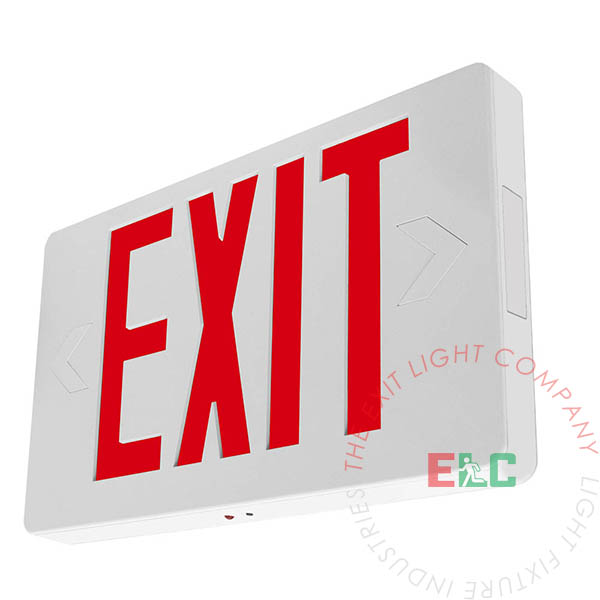 Exit Sign | Thin Red | White Housing [LEDT-R]