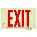 Exit Sign | Photoluminescent | NYC Approved Red [NYCPA-R]