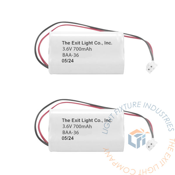 Battery | AA 3.6V 700mAh NiCad | Triangle | 2 Pack [BAA-36-2]