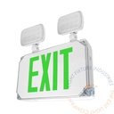 Combo | F Series Wet Location Rated Green | White Housing | Battery Backup [WLFCOMBO-G]