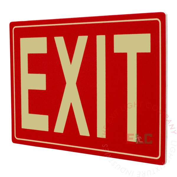 Exit Sign | Photoluminescent | Rigid PVC [PTM-EX-R]