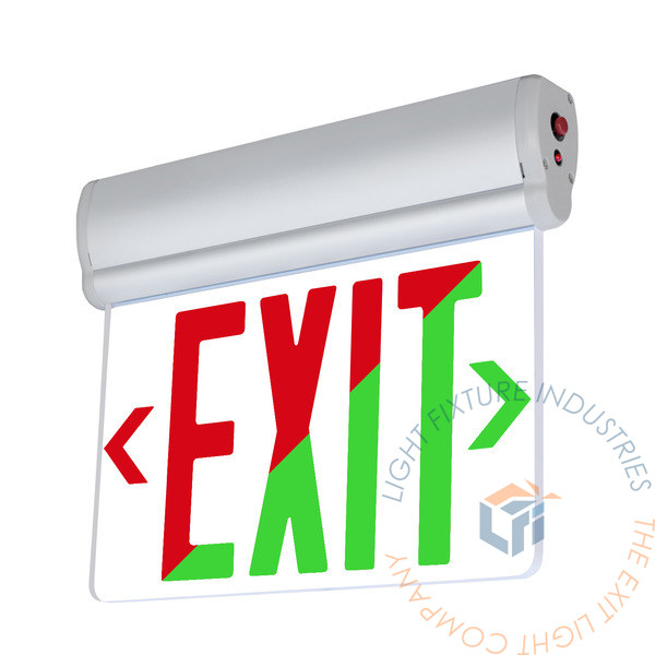 Exit Sign | RT Series Edge Lit Red or Green [ELRT-U]